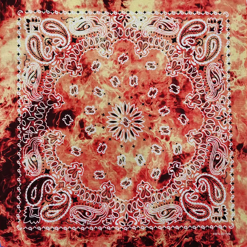 New Fashion Hip Hop 100% Cotton Bandana Square Scarf 55cm*55cm Black Red Paisley Headband Printed For Women/Men/Boys/Girls - Image 32