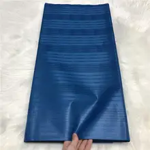 5 ярдов Горячая африканская ткань Atiku для Мужская одежда хорошего качества синяя ткань Atiku