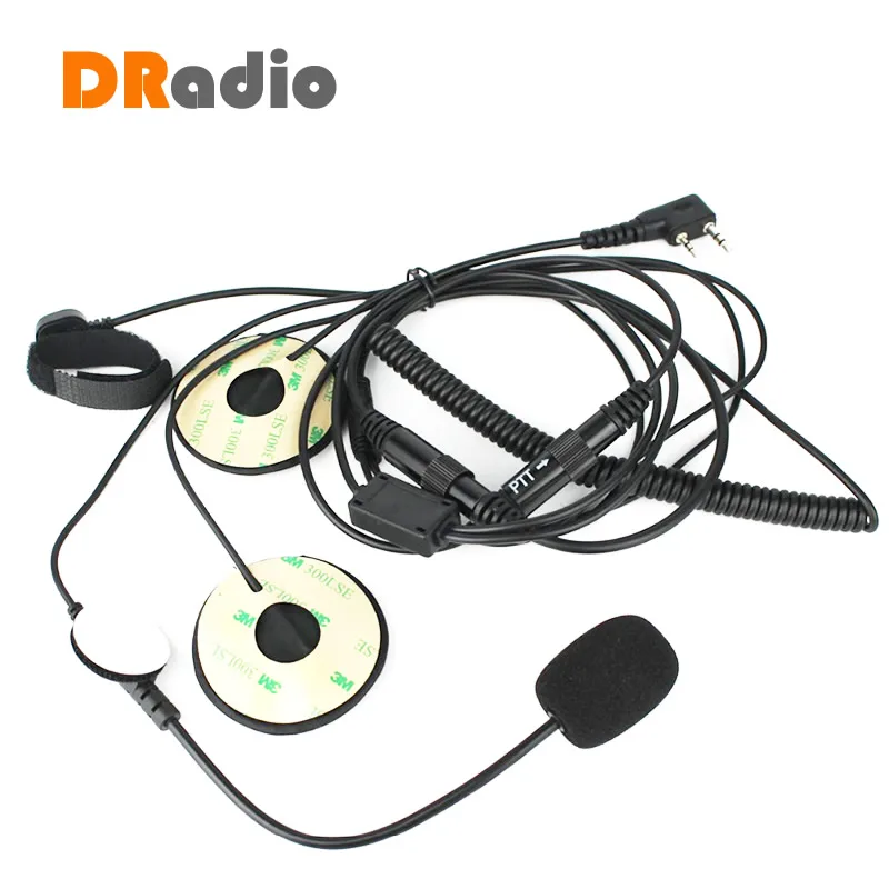Гарнитура для мотоциклетного шлема PTT 2 Pin микрофон рации Kenwood Baofeng|finger ptt|microphone