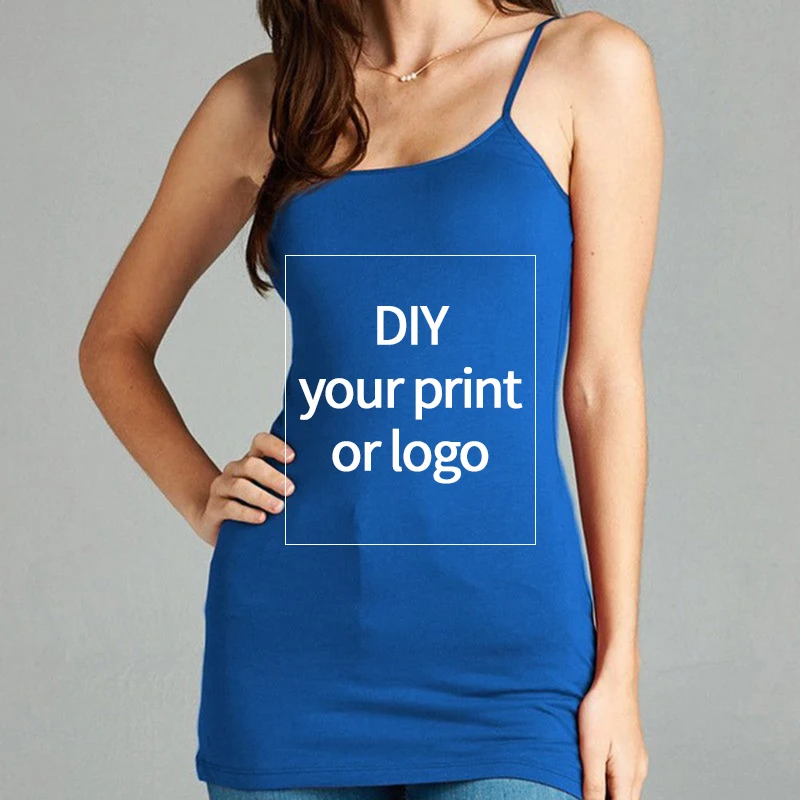 tank top Заказная хлопковая Футболка спандекс с коротким рукавом белые футболки топы с принтом собственного логотипа для униформы или пары - Цвет: tank top