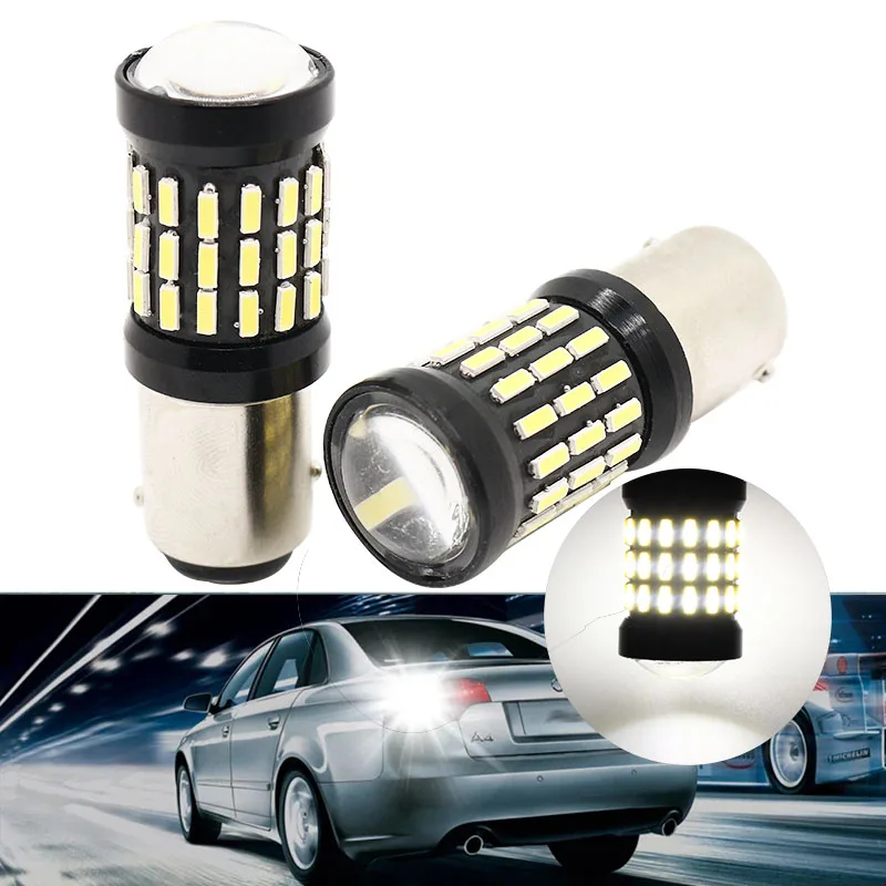 2 шт. светодиодсветодиодный лампы CanBus S25 1156 BA15S P21w BAU15S PY21w T20 7440 W21W 4014 51smd | Автомобили