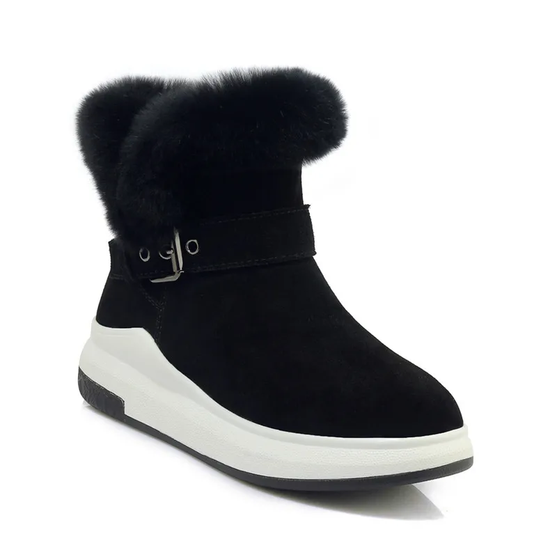 MoonMeek; коллекция года; теплые зимние ботинки; удобная женская обувь на плоской подошве с круглым носком; 3 цвета; женские ботильоны наивысшего качества