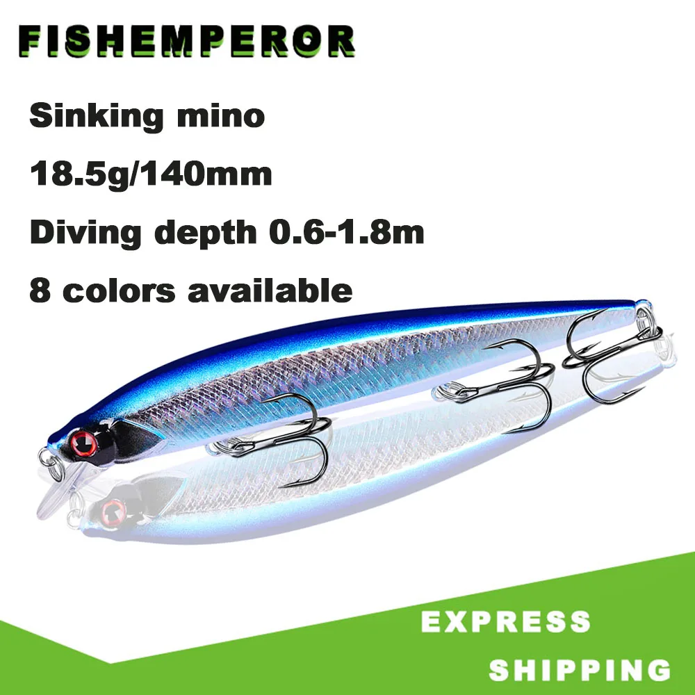 

Sinking Minnow Fishing Lures Aritificial Fishing Wobblers Allblue Crankbait Plastic Baits Pesca 1Pcs 18.5g 14cm Laser Fish Body
