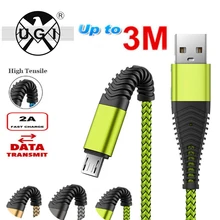 1M 2M 3M Tipo Micro USB Carregamento Rápido Telefone Cabo do Carregador de Dados Para Samsung S5 S6 S7 Galaxy A3 A5 A7 Tipo-C C USB Cabo Android