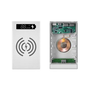 

Spliced Combined DIY 18650 Battery Case Power Bank Shell Wireless Charging Box H05A