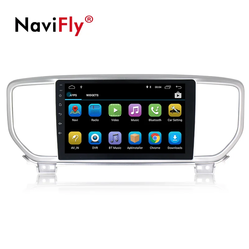 Best NaviFly Android 8.1 Car Stereo GPS Navigation for KIA Sportage 4.2 QL 2018 2019 Autoradio multimedia player head unit WIFI BT FM 3