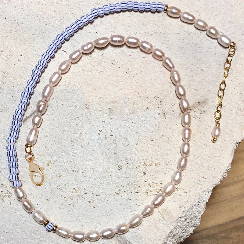 Boho, колье из пресноводного жемчуга, ожерелье с кулоном, женское, erkek kolye bijoux femme, ожерелье из бисера, ожерелье, мода - Окраска металла: necklace