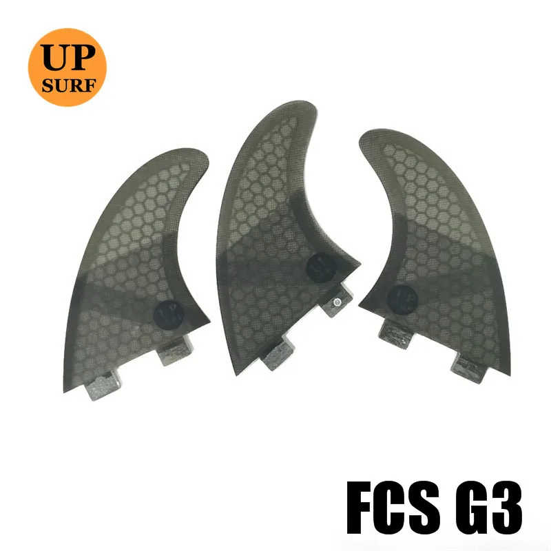 FCS G3/G5 плавники Quilhas FCS плавники для серфинга сотовый плавник из стекловолокна 4 цвета - Цвет: G3 black grey