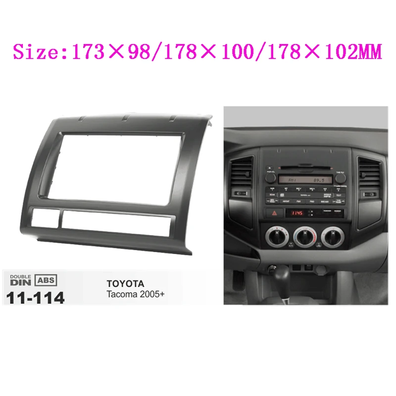 

2Din Car Radio Fascia frame Panel for Toyota Tacoma 2005-2013 Stereo Dash Facia Trim Surround Installation Frame Kit