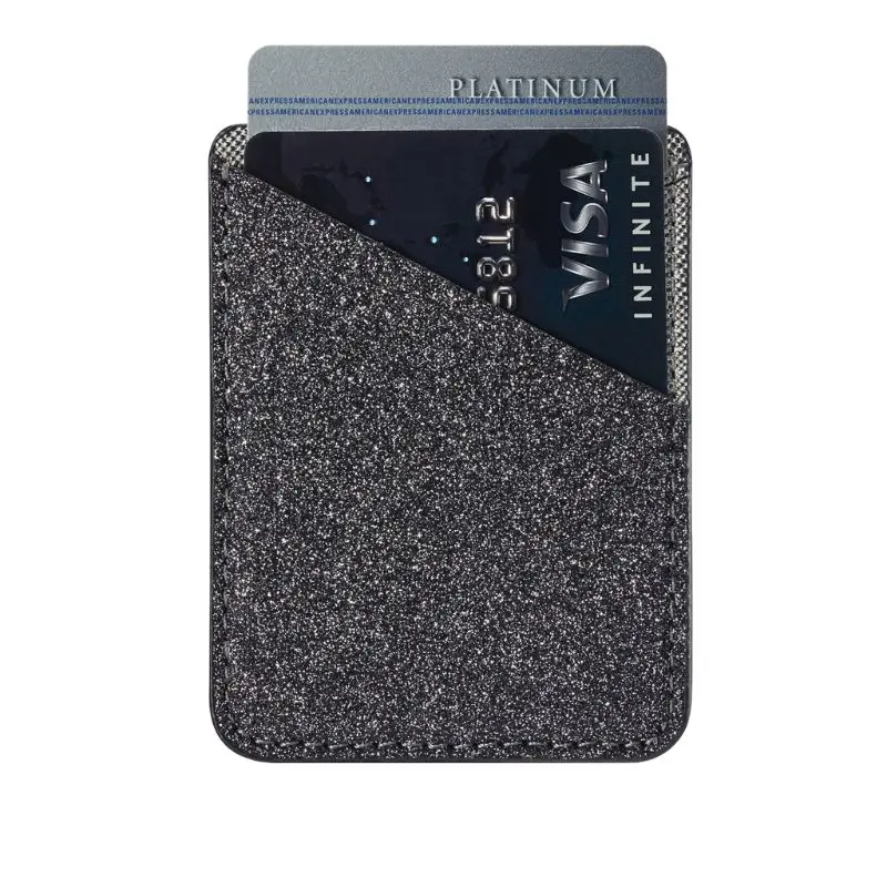 

PU Leather Sequined Card Holder Bag Mini Portable Mobile Phone Case Credit ID Card Wallet Pouch for Women Ladies Purse