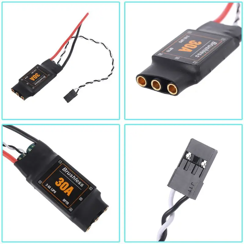 30A бесщеточный Дрон ESC части для самолетов компоненты аксессуары регулятор скорости двигателя RC игрушки FPV прочный Квадрокоптер вертолет