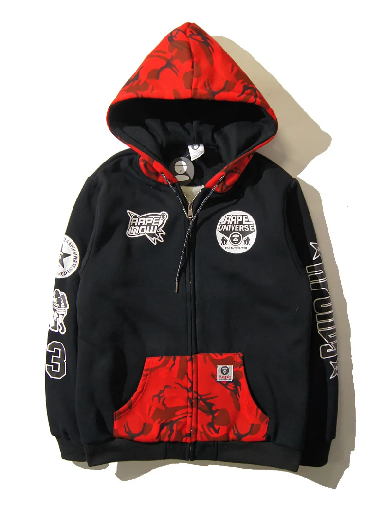 

2018 European And American Streets Autumn And Winter New Style Printed Letter Cardigan Hoodie Couples Men And Women-Long-sleeved