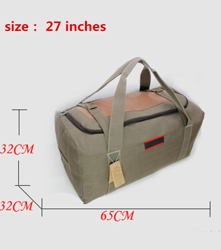 20 дюймов 27 дюймов плотная вместительная сумка для багажа, дорожная сумка, толстая холщовая дорожная сумка для путешествий, сумка для багажа