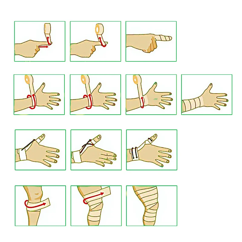 4,5 M Elastische Selbst Haftende Wrap, Atmungsaktiv Selbst Haftende Wrap für Haustiere, Sportlich Cohesive Verband, sport Verletzungen & Schutz – Detail 7