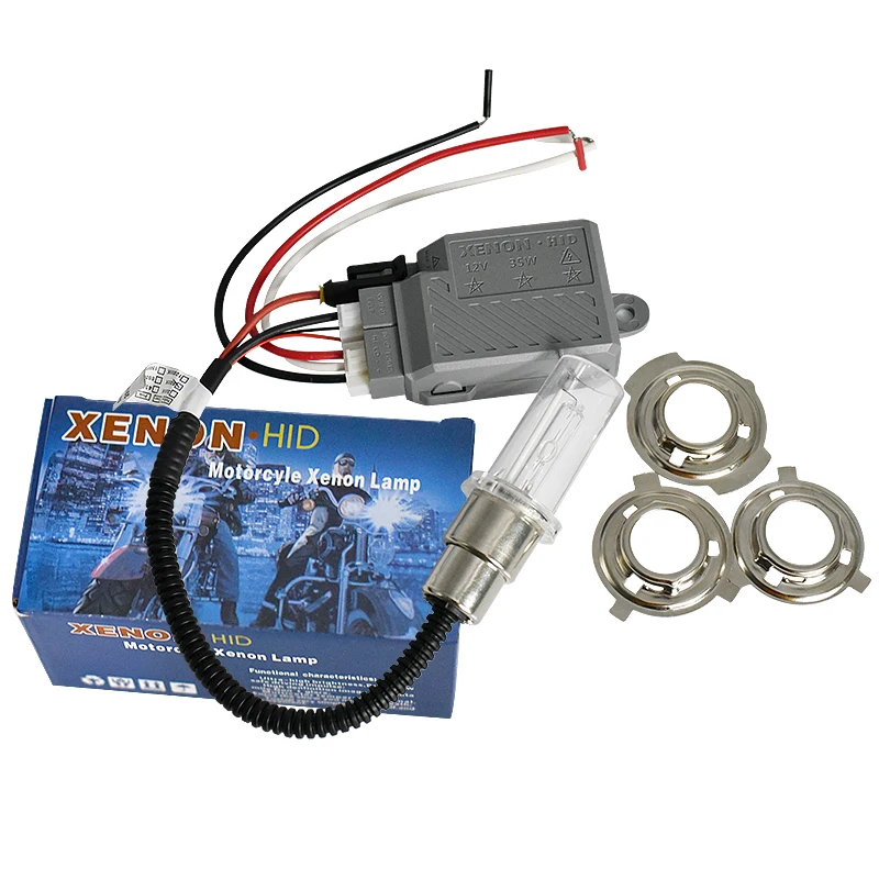 CNSUNNYLIGHT H6 Super Bright Motorcycle Xenon Bulb 35W HID Ballast Kit 6000K Headlamp H4 HS1 P43T BA20D P15D E-bike Moto Light (8)