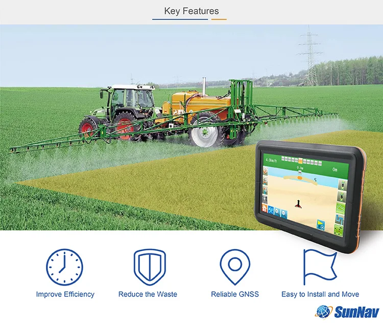 Tractor GPS auto guidance system SunNav AG100 High precision Agriculture Tractor GPS guidance System GPS & Guidance Equipment