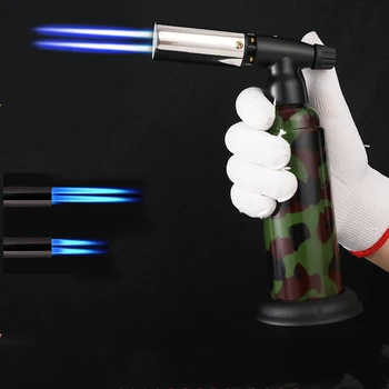 

Double Jet Butane Gas Spray Gun Lighter Kitchen Metal Torch Windproof Lighter Outdoor BBQ Tool Dental Sugar Art Sushi Baking