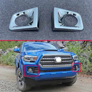 

For Toyota Tacoma Third Generation (N300) 2015-2019 Car Accessories ABS Chrome Front Fog Light Lamp Cover Trim Molding Bezel