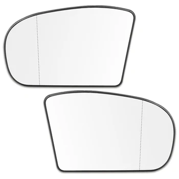 

X Autohaux Mirror Glass Heated With Backing Plate Side Rear View Mirror Glass For 2001-2007 Mercedes-Benz C230