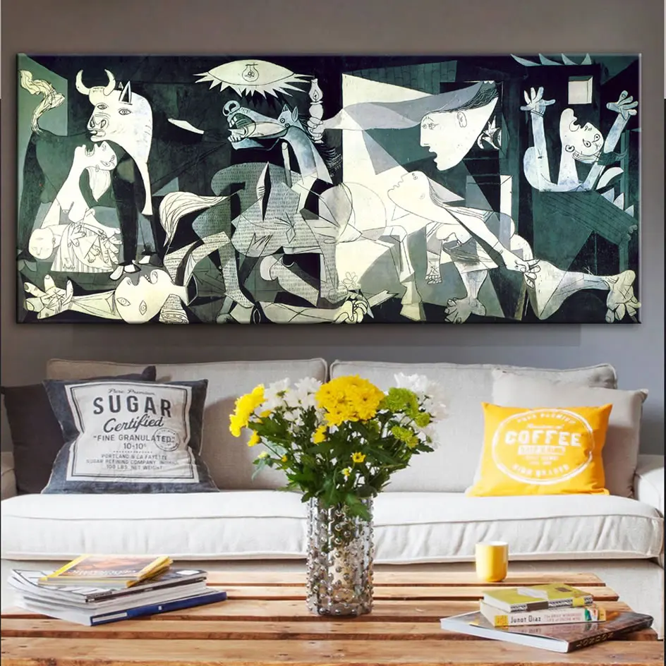 Guernica знаменитые картины на холсте репродукции Печать на холсте художественные принты произведение искусства Пикассо настенные картины для гостиной стены