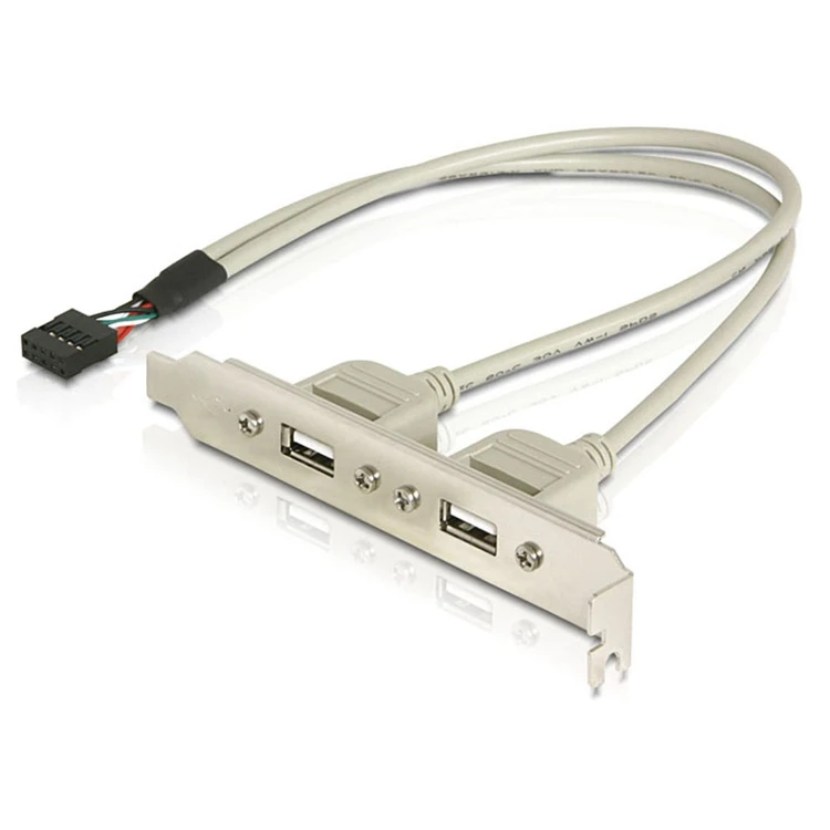 USB 2.0 4-Port Rear Panel PCI Bracket with Dual 9-Pin Motherboard Header Cable for Computer Expansion Description Image.This Product Can Be Found With The Tag Names Computer Cables Connecting, Computer Peripherals, PC Hardware Cables Adapters, Rear panel pci bracket