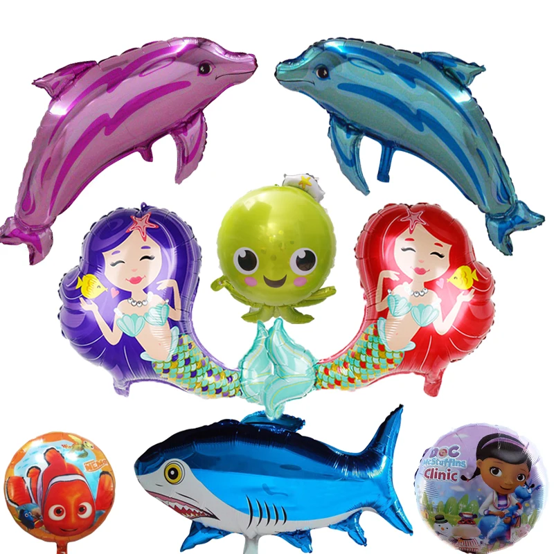 Мини Рыба &quotЛобстер&quot Море Животные Фольга воздушных шаров 5 шт. морской океан