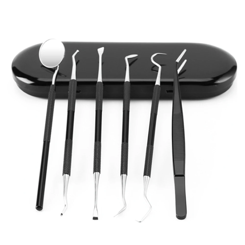 

Dental Tools Oral Hygiene Care Tool Kit Set Tooth Cleaning Home Use Teeth Oral Care Explorer Probe Hook Scaler Mirror Tweezer