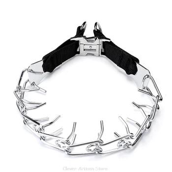 

Strong Professional Metal Nylon Pinch Dog Training Chain Collar Prong Pet Au 28 20 Dropship
