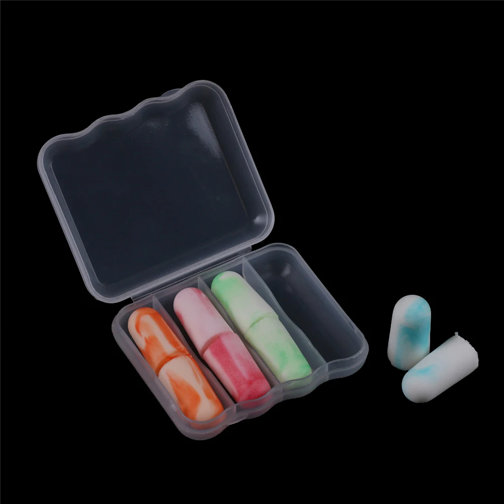 

4 Pairs Soft Foam Ear Plugs Sleep Noise Prevention Earplugs Travel Sleeping Noise Reduction Hearing Protection Health Care Tool