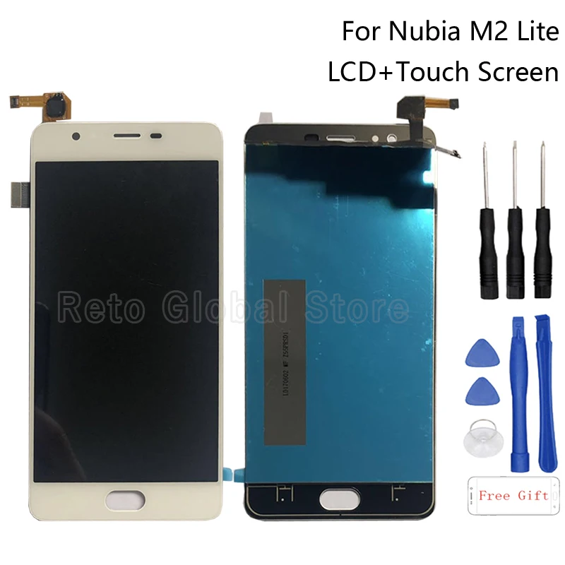 

For 100% tested 5.5'' ZTE Nubia M2 Lite NX573J Full LCD DIsplay+Touch Screen Digitizer Assembly For ZTE Nubia M2 lite LCD+Tools