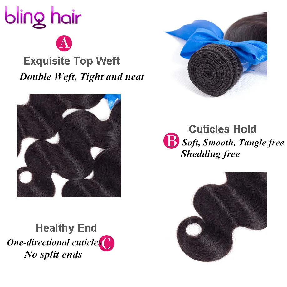 Bling hair 6x6 синтетическое закрытие шнурка с пучками бразильские объемные волнистые пучки с закрытием Remy человеческие волосы для наращивания натуральный цвет