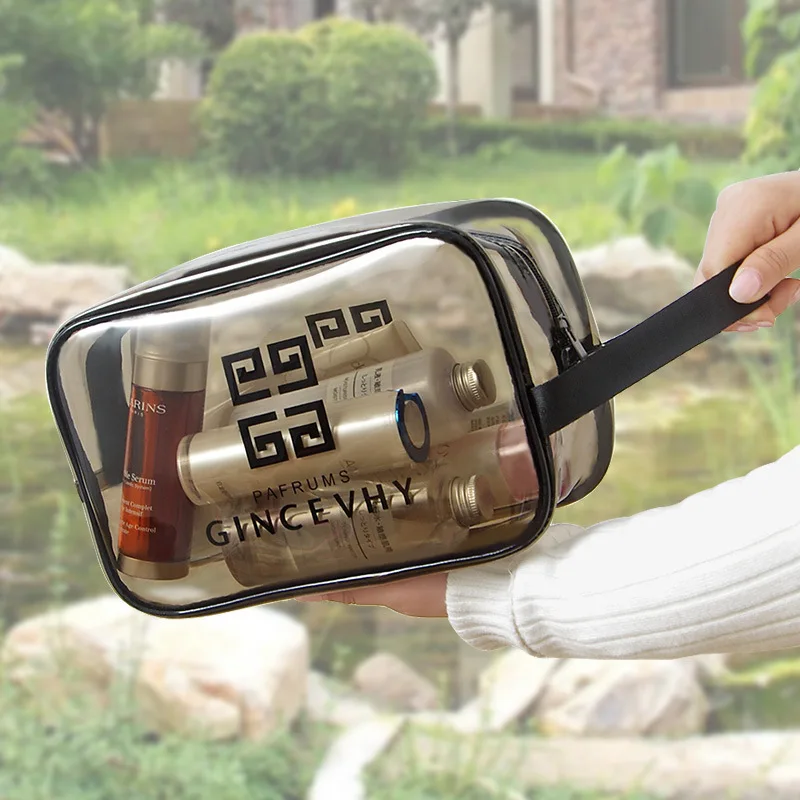 

2019 New Style PVC Transparent Cosmetic Bag 3pcs Set Travel Portable Wash Bag