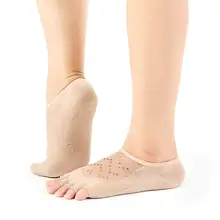 Сетчатые нескользящие носки для йоги дышащие женские спортивные носки для йоги с открытым носком короткие носки с подкладом для стопы