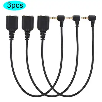 

3PCS 1 for 2 2.5MM to 2-Port 3.5MM Adaptor Cable for Telephone and Broadcasting Equipment