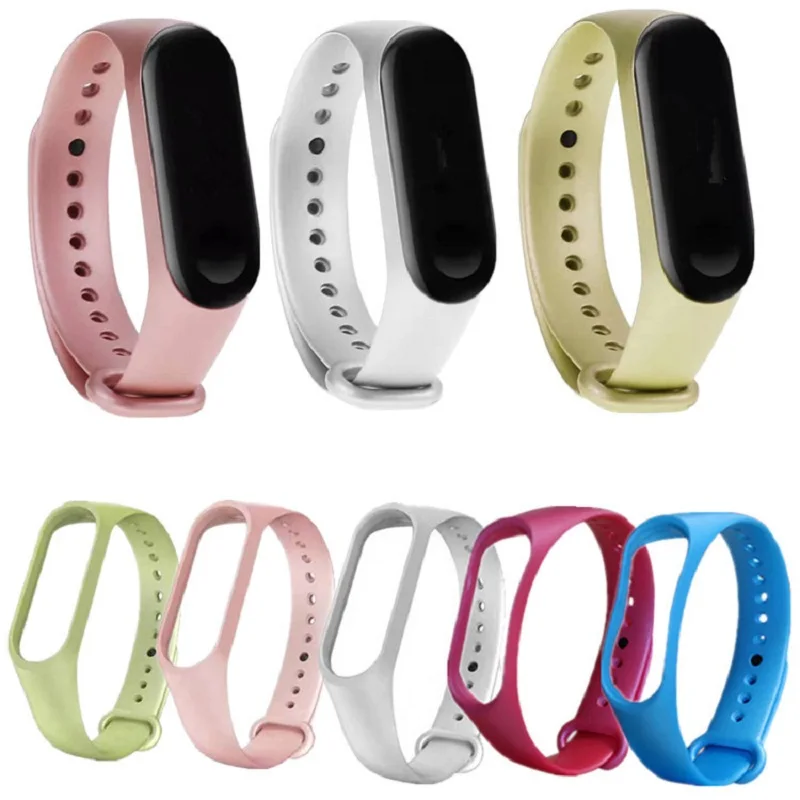 

Bracelet for Mi Band 3 4 Sport Strap watch Silicone wrist strap For mi band 3 4 bracelet Miband 4 3 Strap