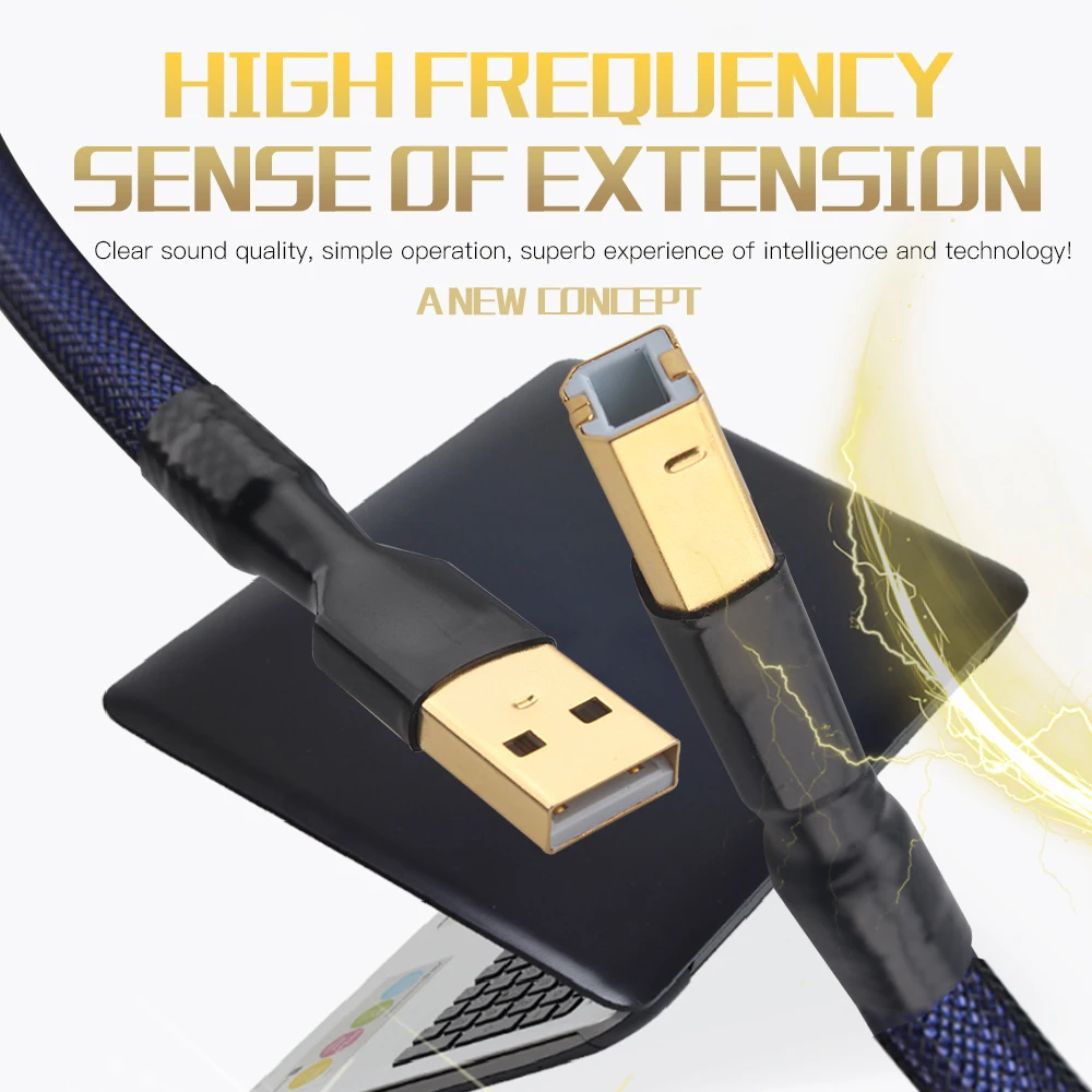 Серый рыцарь 6N HiFi датчик температуры OCC посеребренный USB A B DAC цифровая аудиолиния