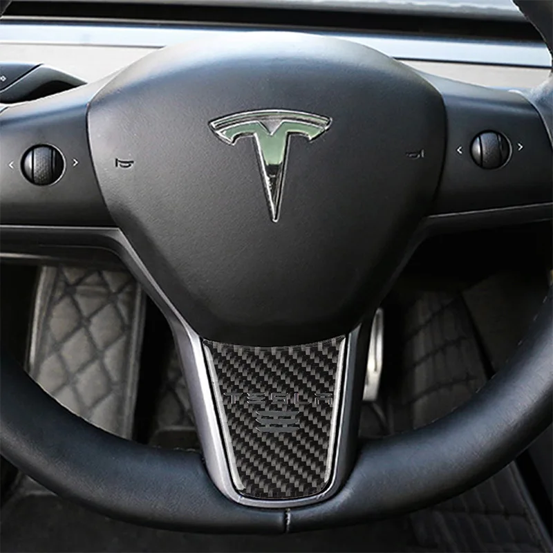 Декоративная Обложка на руль автомобиля для тюнинга Tesla Model 3|Наклейки салона