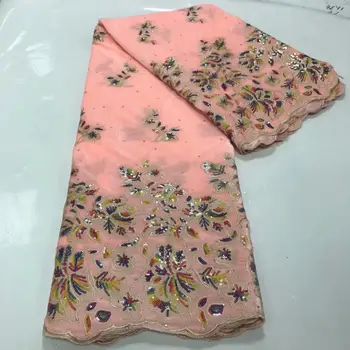 

High class African velvet lace fabric decorated with sequins for party dress VRV5(5yards/lot)