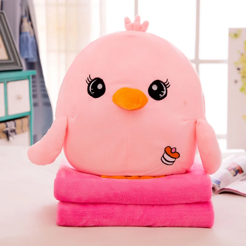 

Cartoon Cute Pillow And Blanket Car Cushion Multi-functional Pillow And Blanket Online Celebrity Toy 2019 New Style Doll