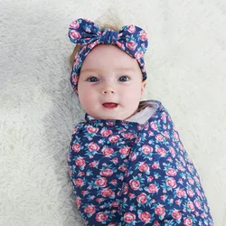 Cinta para el pelo para bebé recién nacido, manta envolvente para recién nacido, saco de dormir, manta de muselina para bebé recién nacido