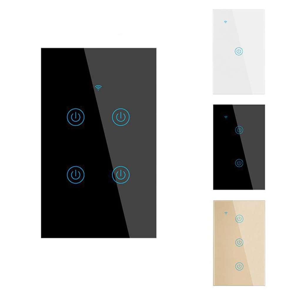 

WIFI Touch Sensor Smart Touch Switch Smart Life APP Wireless Remote Control Standard 1/2/3/4 gang Light Switch Home 110V 220V