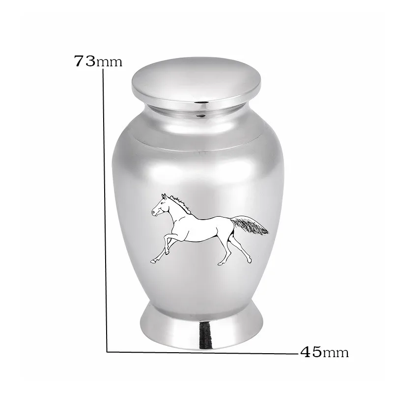 

Polished Stainless Steel Horse Cremation Keepsake Urn for Ashes Custom Engrave Pet Horse Funeral Memorial Ashes Casket