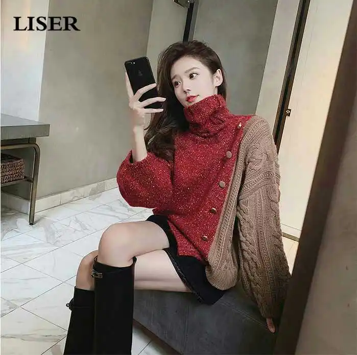 Sweater Women Tops Knitted Sweater Oversized Korean Clothes 2019 Autumn Winter Clothes Women Pullover Sweater Top Women