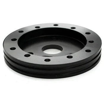 

Car Steering Wheel Gasket Auto Black Aluminum Alloy Adapter Replacement
