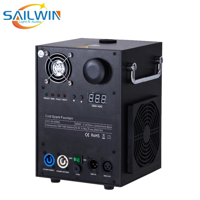 Sailwin 500 Вт Электрический Блестящий рефлектор пламя огонь машина Блестящий рефлектор 2-5 м специальный холодные Салюты DMX512 пульт дистанционного управления для сцены свадебные туфли