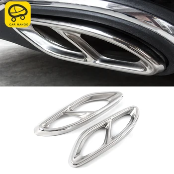 

CarManGo Car Accessories Tail Exhaust Pipe Silencer Chrome Trim Sticker Decoration for Mercedes-Benz E-Class W213 2016-2020