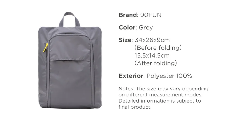 Xiaomi 90FUN многофункциональная сумка для хранения обуви, одежды, водостойкая Пылезащитная складная сумка для путешествий, отдыха для мужчин и женщин
