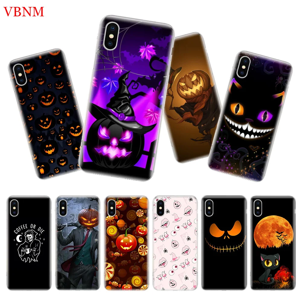 

Halloween Soft TPU Cover Phone Case For iPhone XR XS MAX 7 8 6 6S Plus X 10 Ten 5 5S SE 11 Pro Max Shell Coque