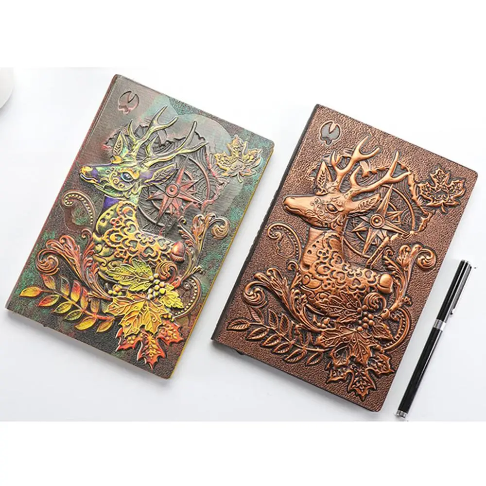 Creative Deer Embossed A5 Leather Notebook Journal Notepad Travel Diary Planner Book School Office Supplies Creative Deer Embossed A5 Leather Notebook Journal Notepad Travel Diary Planner Book School Office Supplies