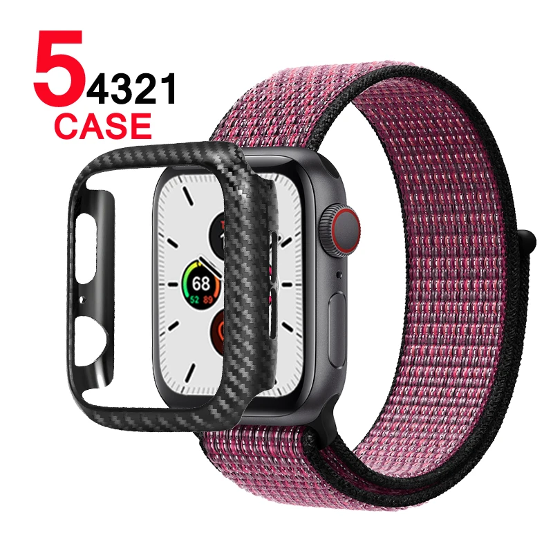 

Frame Carbon Protective Case For Apple Watch 5 4 bands 44mm 40mm 42mm 38mm watch covers Bumper for iwatch series 3 2 Accessories